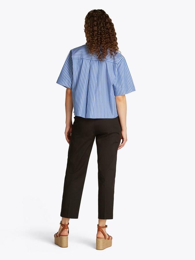 Tommy Hilfiger Shirt met korte mouwen POPLIN BOXY SHORT S S SHIRT met borstzak logo-borduursel - Foto 4