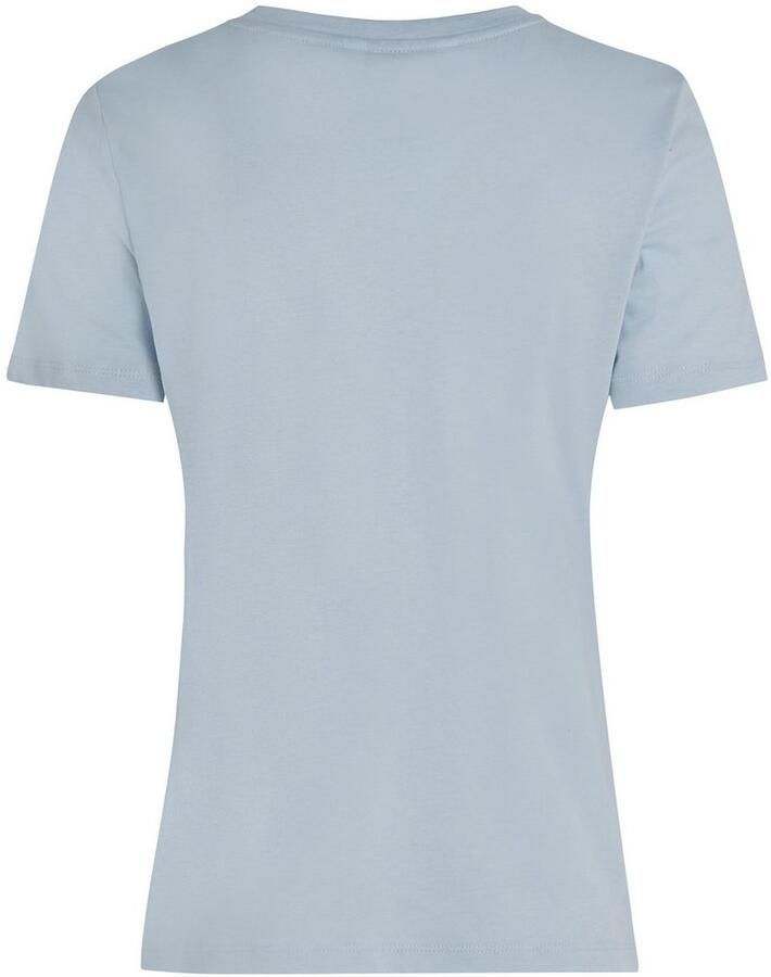 Tommy Hilfiger Shirt met korte mouwen REG CORP LOGO C-NK met logo en borduursel gemêleerd casual regular fit katoen ronde hals - Foto 5