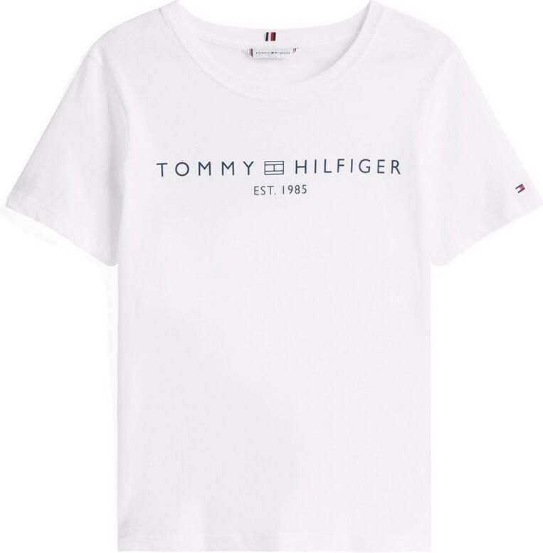 Tommy Hilfiger Shirt met korte mouwen REG CORP LOGO C-NK met logo en borduursel gemêleerd casual regular fit katoen ronde hals - Foto 8