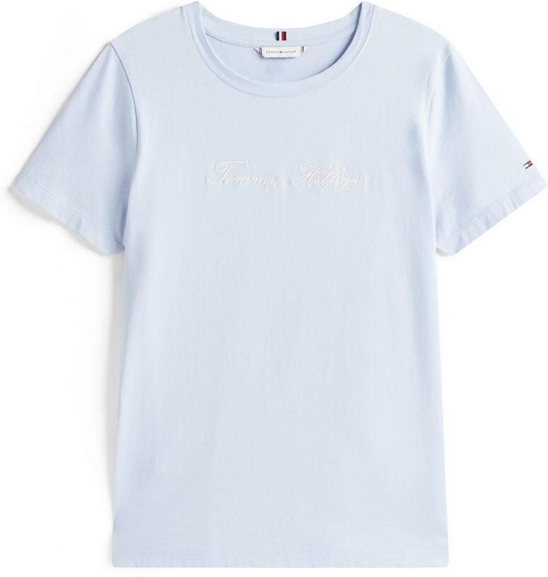 Tommy Hilfiger Shirt met korte mouwen SCRIPT REG C-NK SS T-SHIRT met script-logo-opschrift