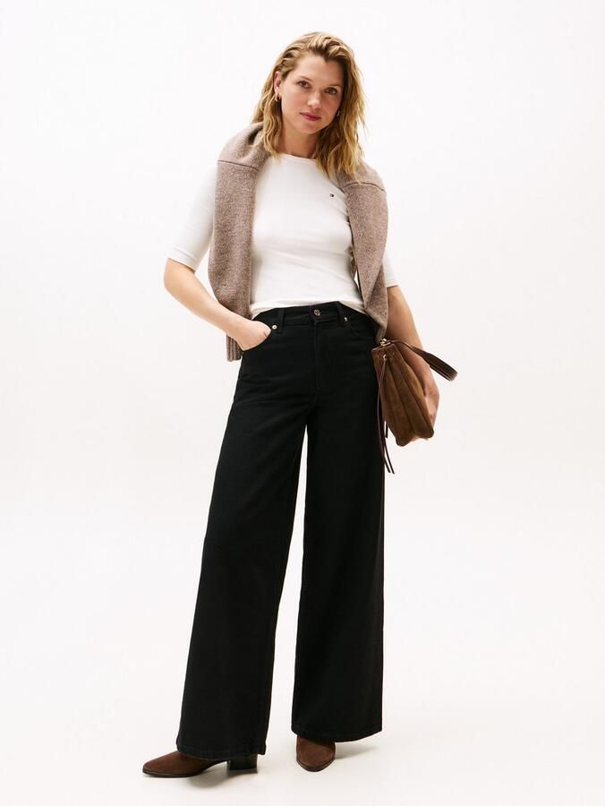 Tommy Hilfiger Shirt met korte mouwen SLIM 5X2 RIB C-NK 1 2 SLV met ronde hals en ribstructuur - Foto 2