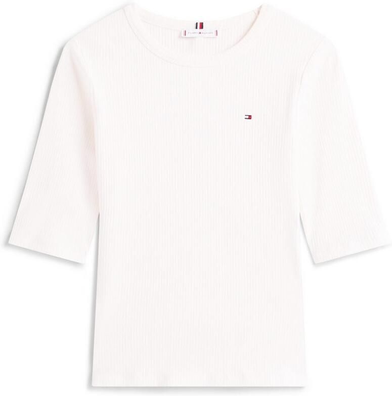Tommy Hilfiger Shirt met korte mouwen SLIM 5X2 RIB C-NK 1 2 SLV met ronde hals en ribstructuur - Foto 4
