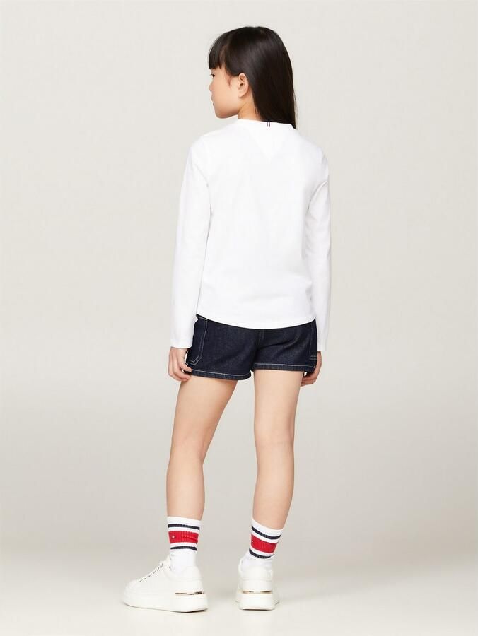 Tommy Hilfiger longsleeve van biologisch katoen wit Meisjes Katoen (biologisch) Ronde hals 128 - Foto 8