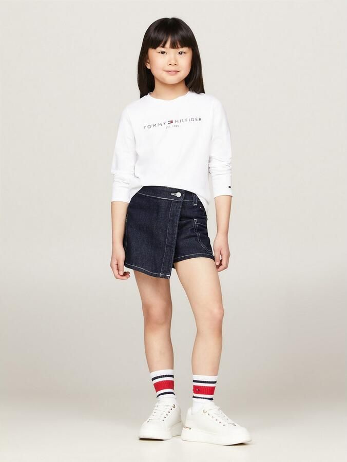 Tommy Hilfiger longsleeve van biologisch katoen wit Meisjes Katoen (biologisch) Ronde hals 128 - Foto 9