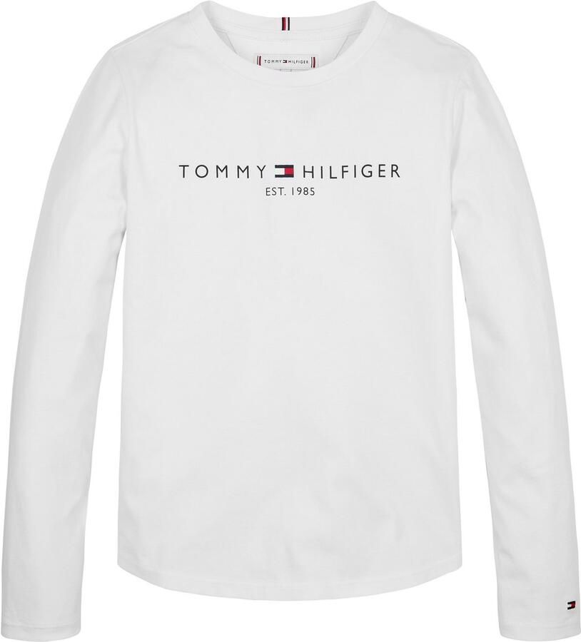 Tommy Hilfiger longsleeve van biologisch katoen wit Meisjes Katoen (biologisch) Ronde hals 128 - Foto 2