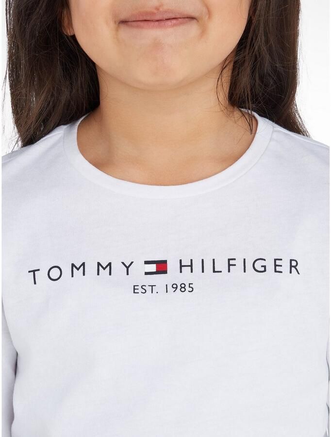 Tommy Hilfiger longsleeve van biologisch katoen wit Meisjes Katoen (biologisch) Ronde hals 128 - Foto 4