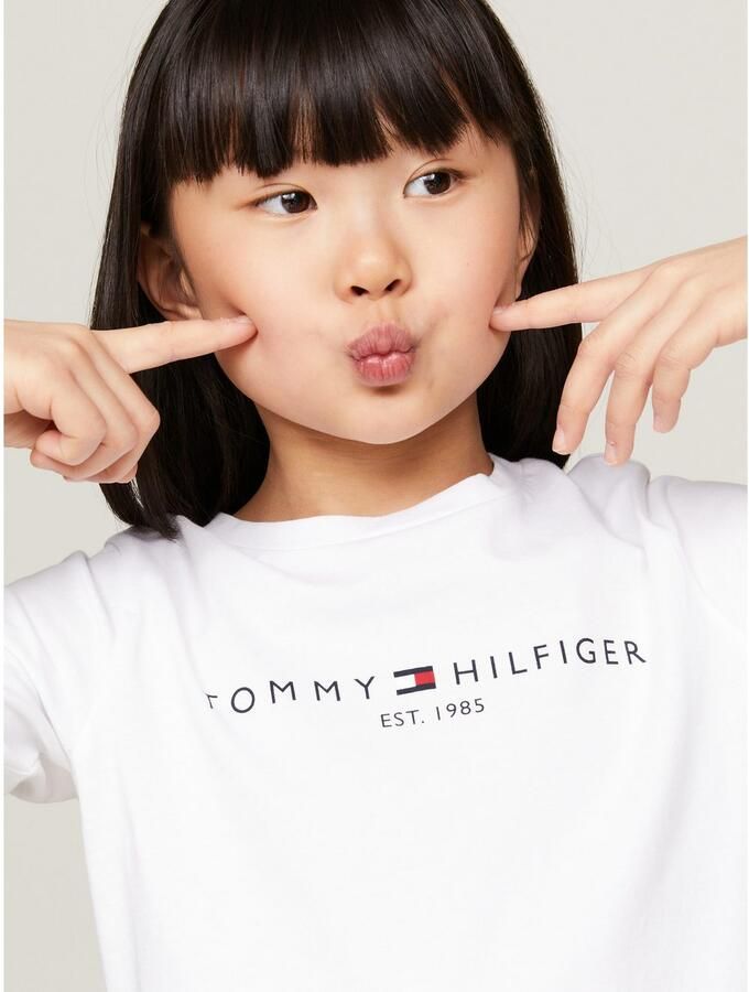 Tommy Hilfiger longsleeve van biologisch katoen wit Meisjes Katoen (biologisch) Ronde hals 128 - Foto 5