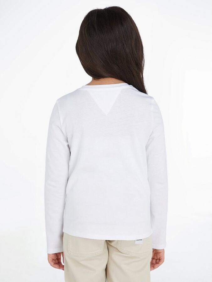 Tommy Hilfiger longsleeve van biologisch katoen wit Meisjes Katoen (biologisch) Ronde hals 128 - Foto 7
