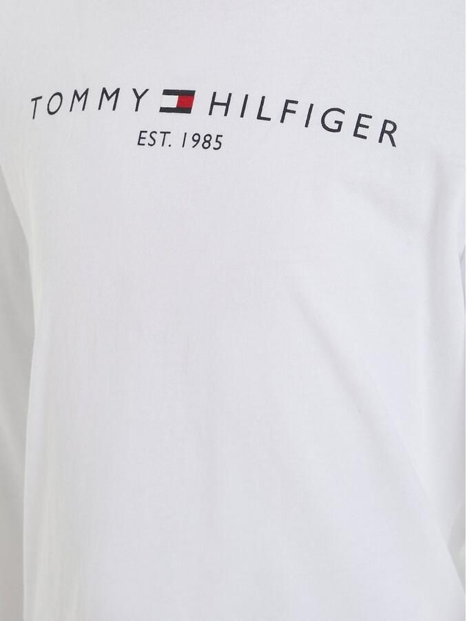 Tommy Hilfiger longsleeve van biologisch katoen wit Meisjes Katoen (biologisch) Ronde hals 128 - Foto 6