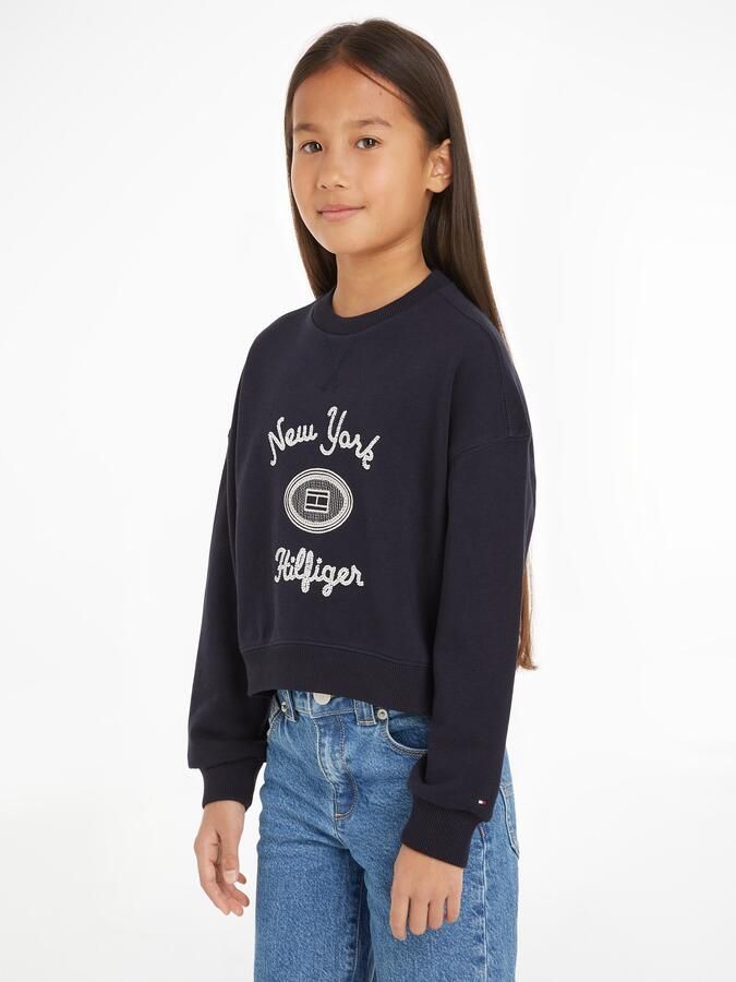 Tommy Hilfiger Shirt met lange mouwen HILFIGER NY EMBROIDERED CREWNECK Kinderen tot 16 jaar met logostiksel - Foto 9