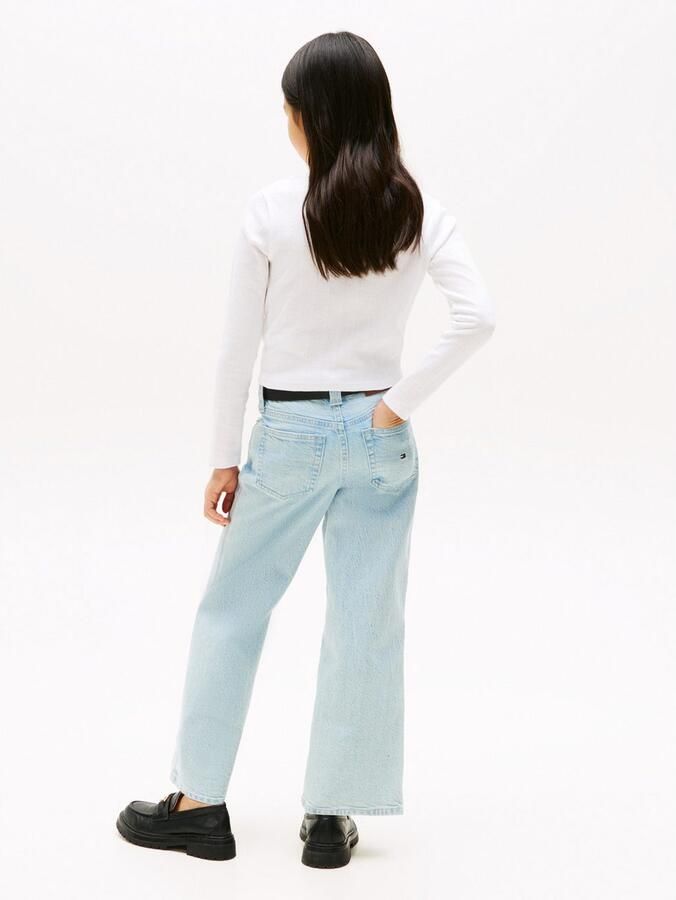 Tommy Hilfiger Shirt met lange mouwen POINTELLE TOP LS voor kinderen tot 16 jaar met logo-print - Foto 5