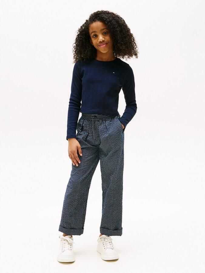 Tommy Hilfiger Shirt met lange mouwen POINTELLE TOP LS voor kinderen tot 16 jaar met logo-print - Foto 3