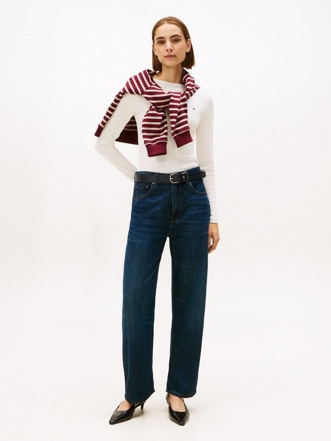 Tommy Hilfiger Shirt met lange mouwen SLIM 5X2 RIB BOAT-NK LS met boothals en ribstructuur - Foto 3