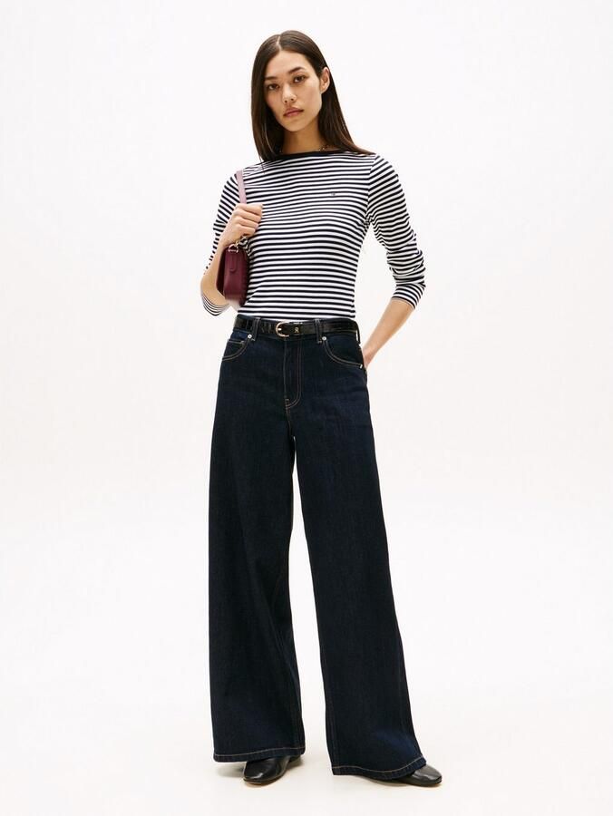 Tommy Hilfiger Shirt met lange mouwen SLIM 5X2 RIB BOAT-NK LS met boothals en ribstructuur - Foto 3