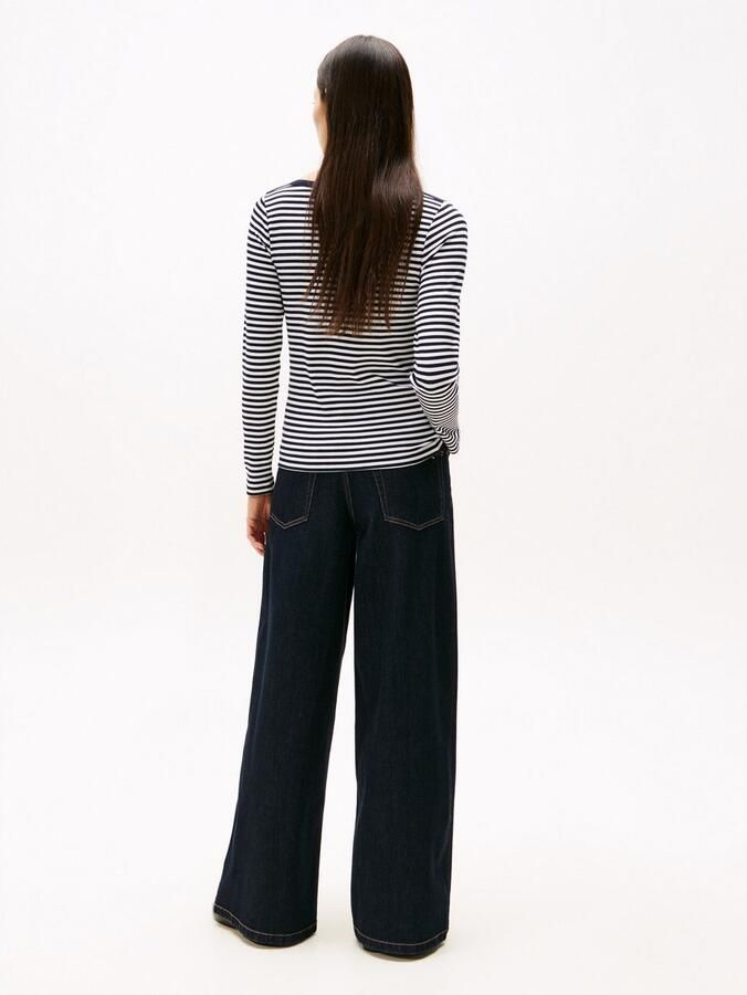 Tommy Hilfiger Shirt met lange mouwen SLIM 5X2 RIB BOAT-NK LS met boothals en ribstructuur - Foto 4