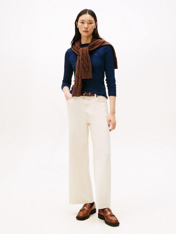 Tommy Hilfiger Shirt met lange mouwen SLIM 5X2 RIB BOAT-NK LS met boothals en ribstructuur - Foto 3