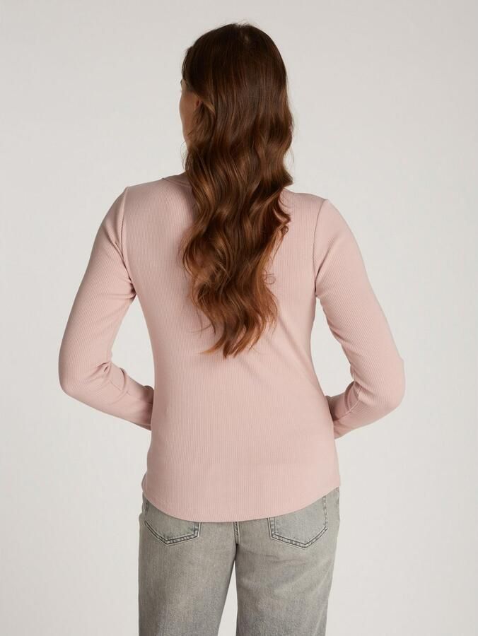 Tommy Hilfiger Slim fit shirt met lange mouwen van viscosemix met logostitching - Foto 3
