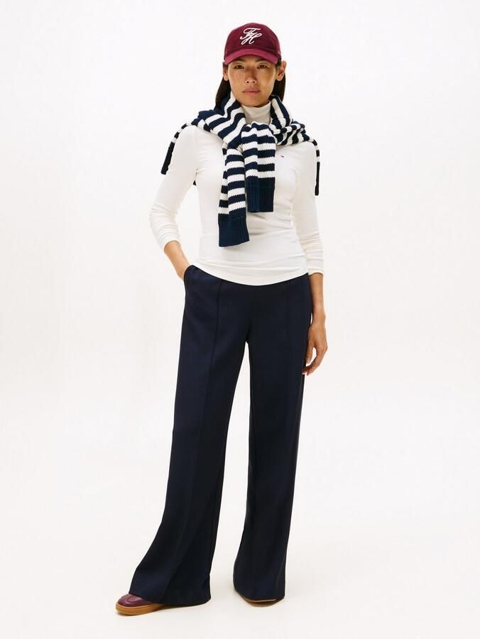 Tommy Hilfiger Shirt met lange mouwen SLIM 5X2 RIB ROLL-NK LS in een geribde structuur - Foto 2