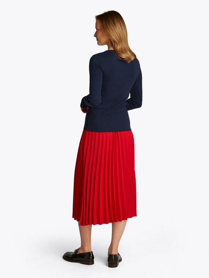 Tommy Hilfiger Shirt met lange mouwen SLIM HENLEY GB SCOOP-NK LS met ribstructuur met metalen label - Foto 10