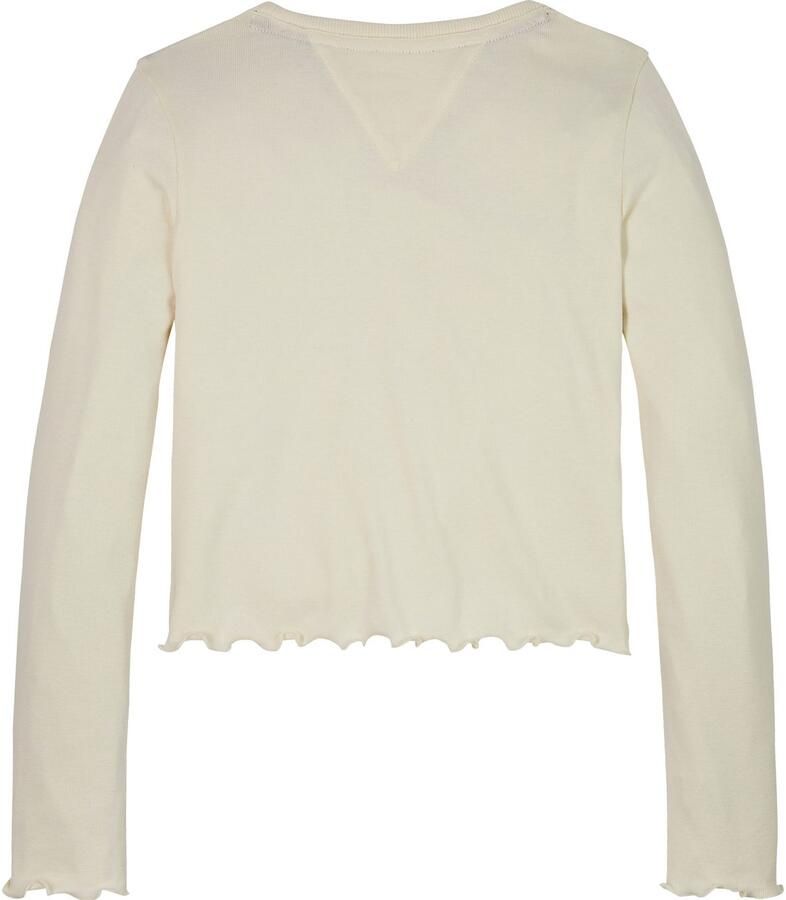 Tommy Hilfiger Shirt met lange mouwen SLUB KNIT TOP LS met golvende zoom