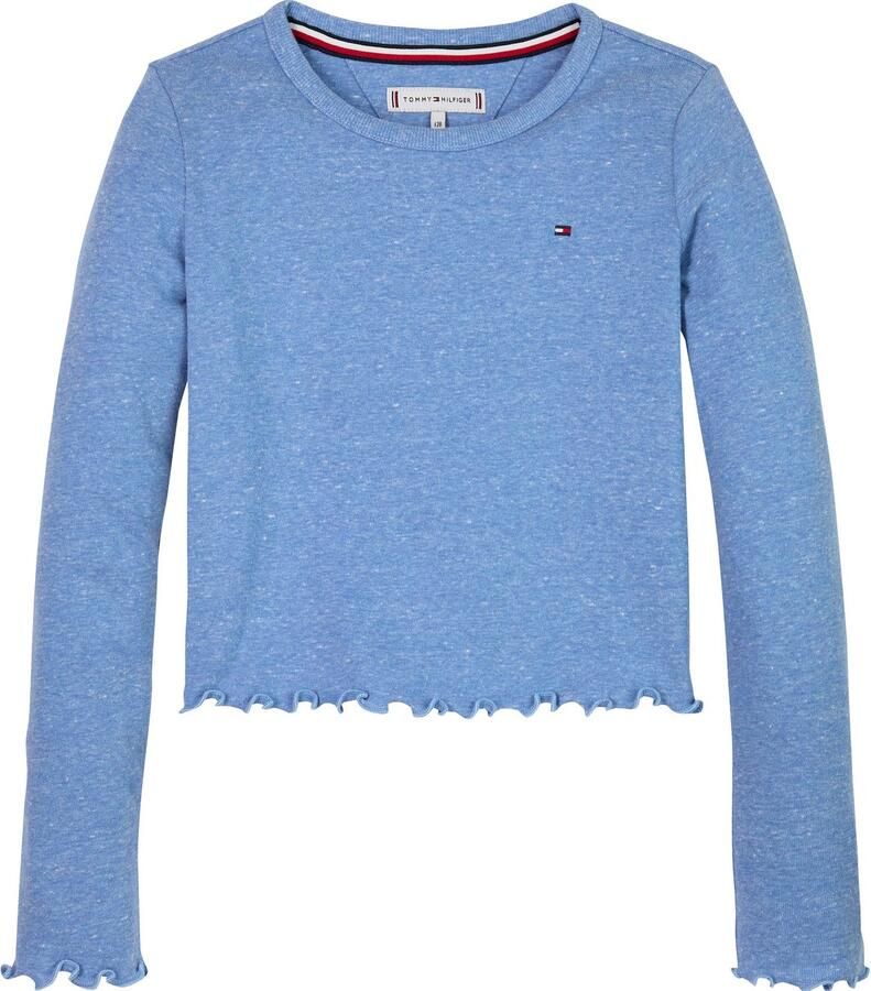 Tommy Hilfiger Shirt met lange mouwen SLUB KNIT TOP LS met golvende zoom