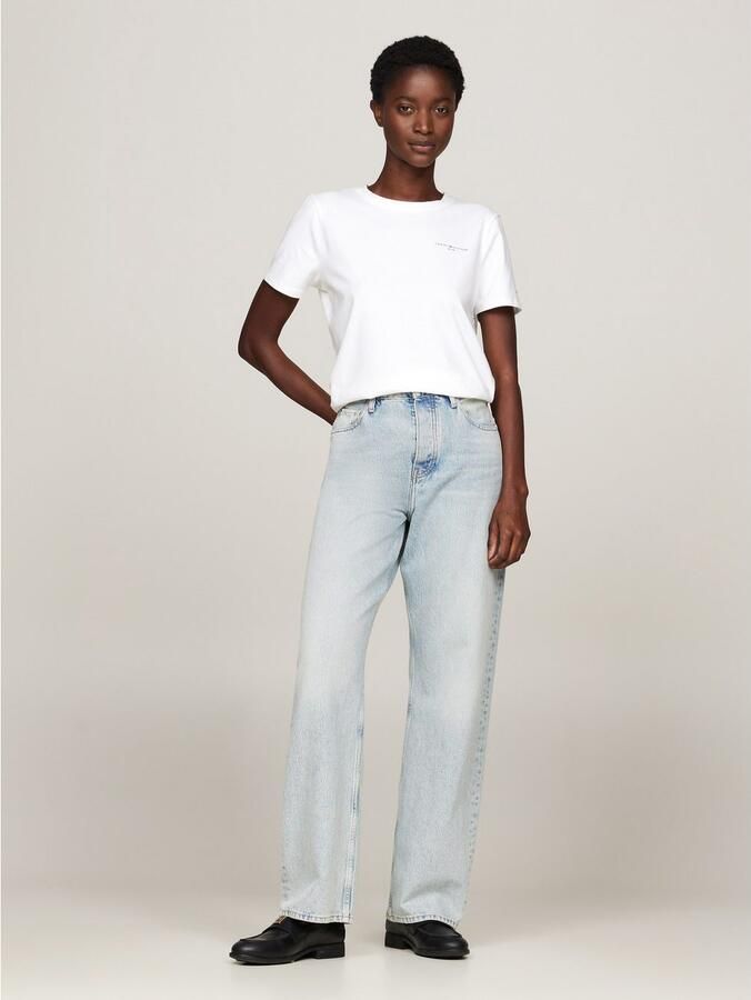 Tommy Hilfiger Shirt met ronde hals 1985 REG MINI CORP LOGO C-NK SS met logo en borduursel - Foto 2