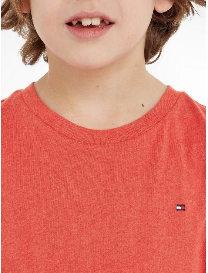 Tommy Hilfiger Shirt met ronde hals BOYS BASIC CN KNIT S S met -merklabel - Foto 2