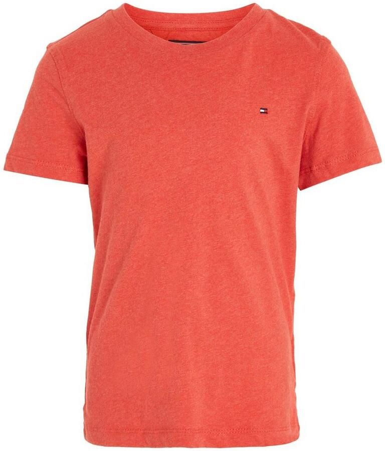 Tommy Hilfiger Shirt met ronde hals BOYS BASIC CN KNIT S S met -merklabel