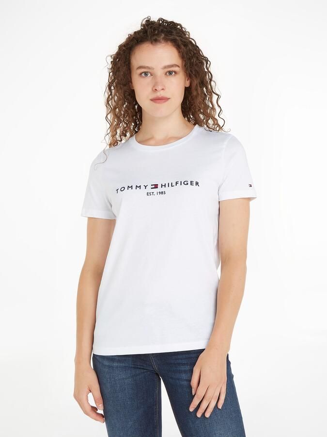 Tommy Hilfiger Shirt met ronde hals HERITAGE HILFIGER C-NK REG TEE met geborduurd lineair logo-opschrift - Foto 7