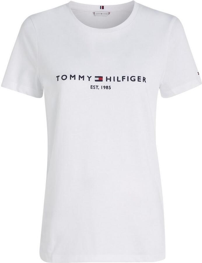 Tommy Hilfiger Shirt met ronde hals HERITAGE HILFIGER C-NK REG TEE met geborduurd lineair logo-opschrift