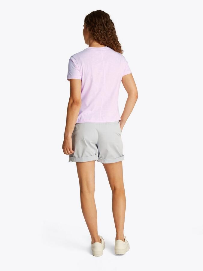 Tommy Hilfiger Shirt met ronde hals SLUB REG C-NK SS met vlamgaren structuur met logoborduurwerk - Foto 4