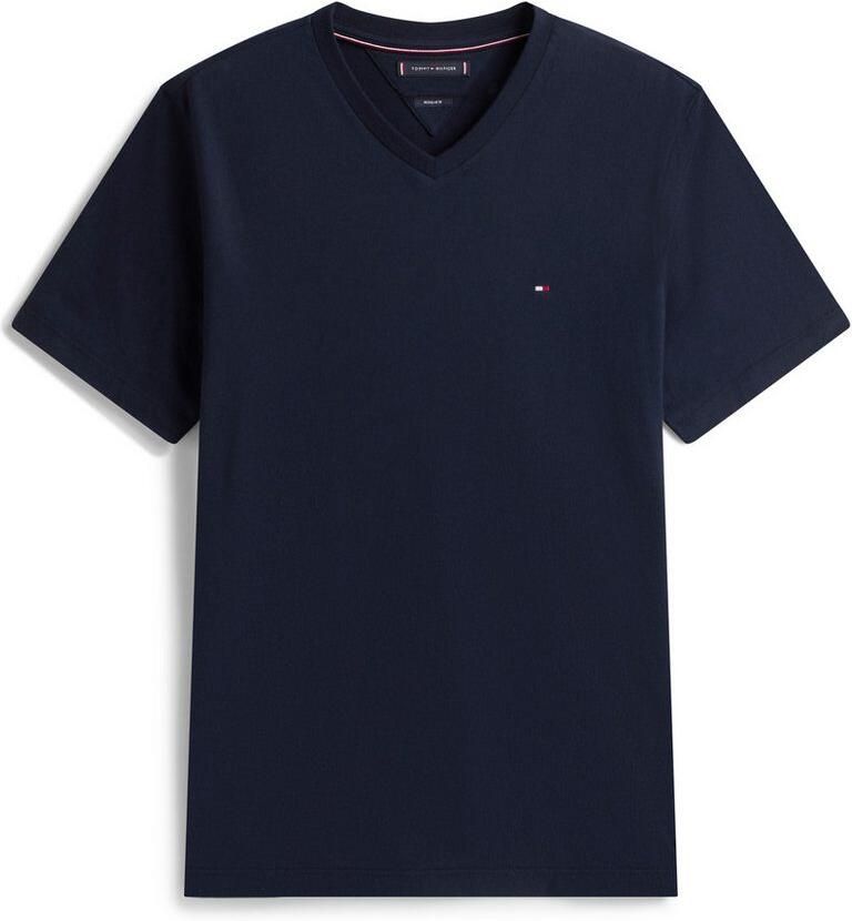 Tommy Hilfiger Shirt met V-hals ESSENTIAL V-NECK TEE met V-hals en merklabel