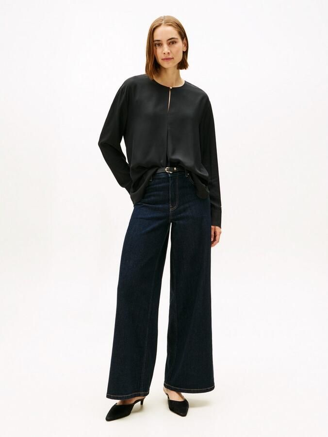 Tommy Hilfiger Relaxed fit blouse met lange mouwen van pure viscose - Foto 2