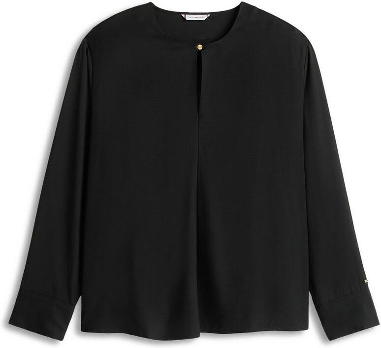 Tommy Hilfiger Relaxed fit blouse met lange mouwen van pure viscose - Foto 4