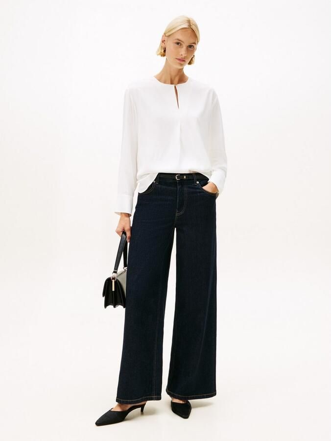 Tommy Hilfiger Relaxed fit blouse met lange mouwen van pure viscose - Foto 2