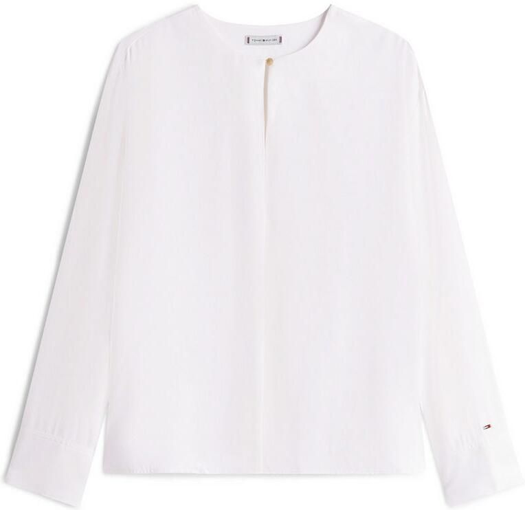 Tommy Hilfiger Relaxed fit blouse met lange mouwen van pure viscose - Foto 4
