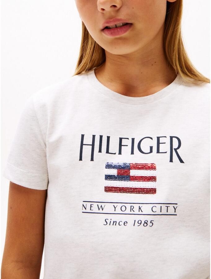 Tommy Hilfiger Shirtjurk HILFIGER SEQUINS FLAG TEE DRESS - Foto 3