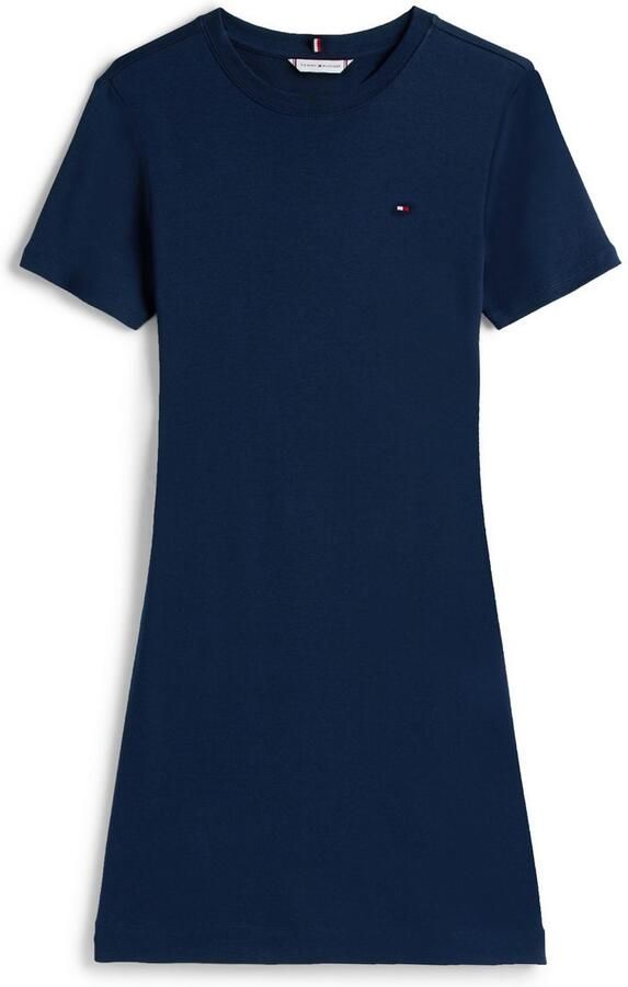 Tommy Hilfiger Shirtjurk NEW CODY STR SLIM SHORT DRS SS met allover streepdessin logo-vlag - Foto 3