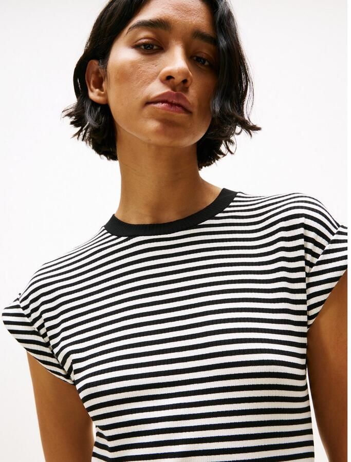 Tommy Hilfiger Shirtjurk RIB SHORT REG TEE DRS