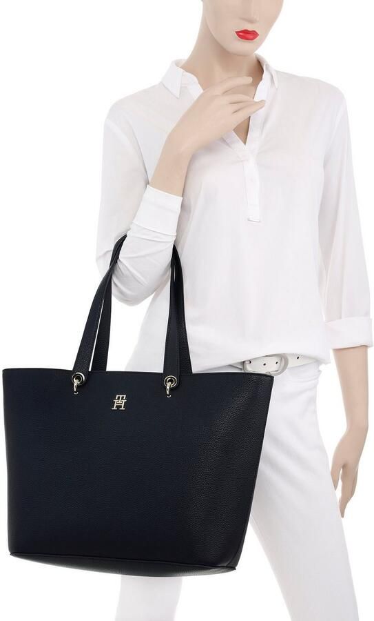 Tommy Hilfiger Shopper TH EMBLEM TOTE met th-embleem aan de voorkant