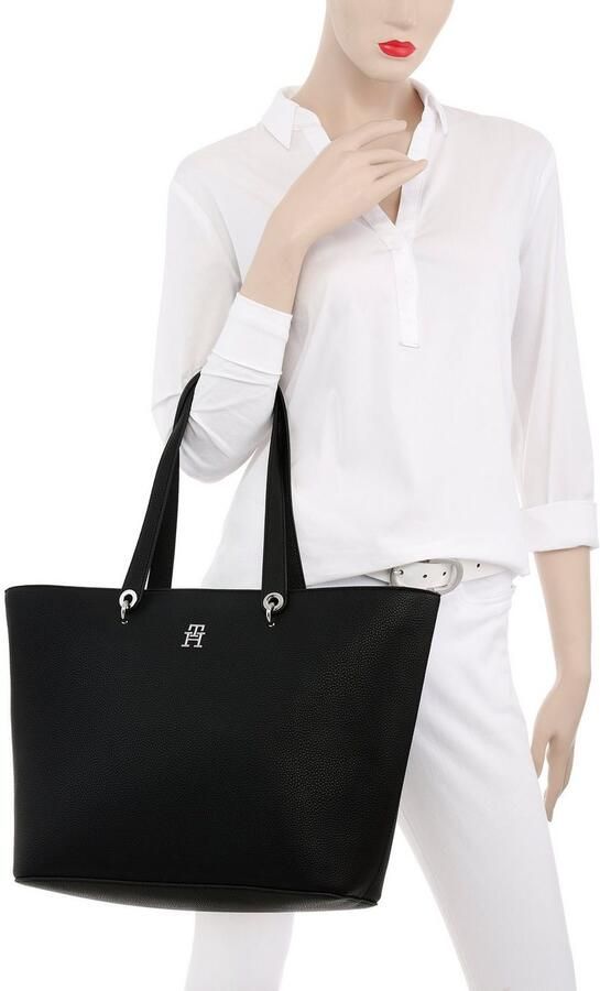Tommy Hilfiger Shopper TH EMBLEM TOTE met th-embleem aan de voorkant