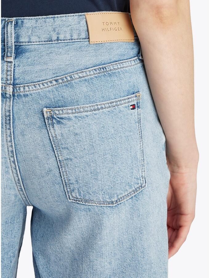 Tommy Hilfiger Short DNM STRAIGHT SHORT RW SIA met lichte wasbeurt logo-badge - Foto 3