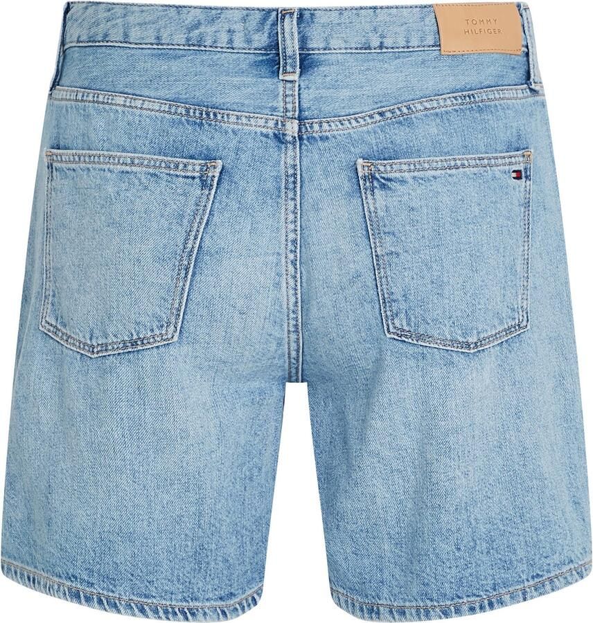 Tommy Hilfiger Short DNM STRAIGHT SHORT RW SIA met lichte wasbeurt logo-badge - Foto 2