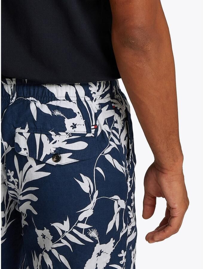 Tommy Hilfiger Relaxed fit bermuda van zuiver linnen model 'HARLEM'