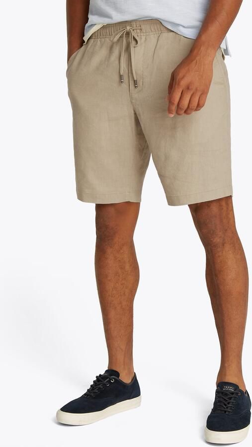 Tommy Hilfiger Korte relaxed fit broek van linnenmix - Foto 9