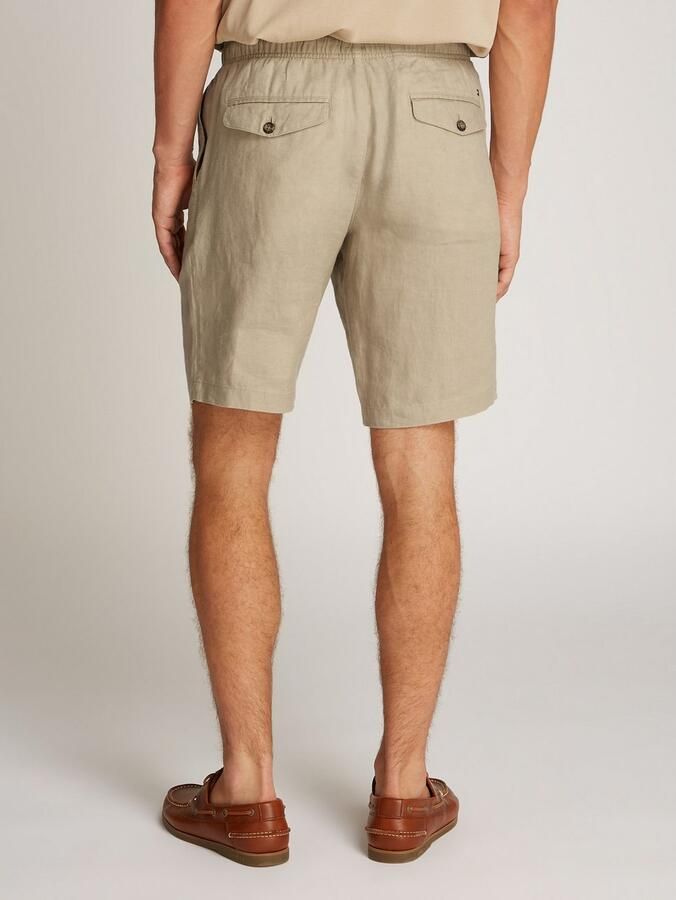 Tommy Hilfiger Korte relaxed fit broek van linnenmix - Foto 5