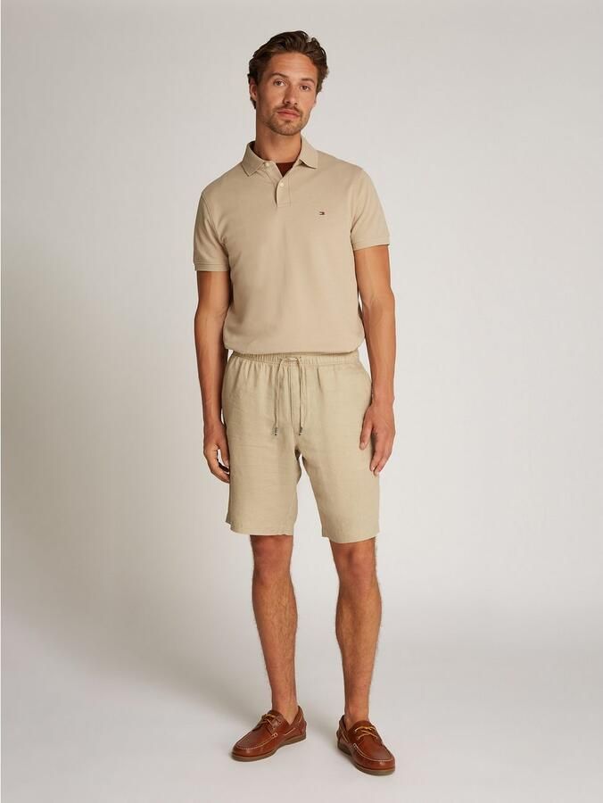 Tommy Hilfiger Korte relaxed fit broek van linnenmix - Foto 8