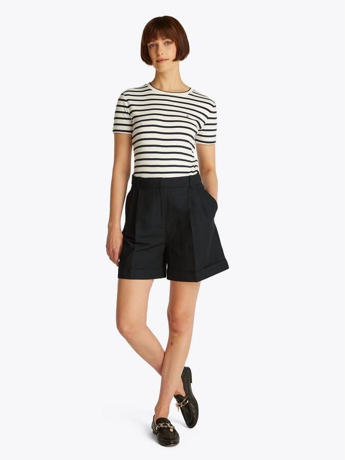 Tommy Hilfiger Short LINEN MIX PLEATED SHORT met plooien verkoelend premium linnen - Foto 4