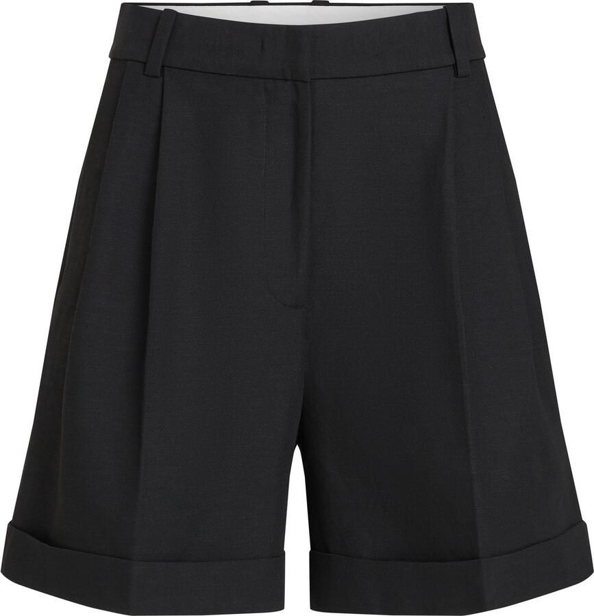 Tommy Hilfiger Short LINEN MIX PLEATED SHORT met plooien verkoelend premium linnen