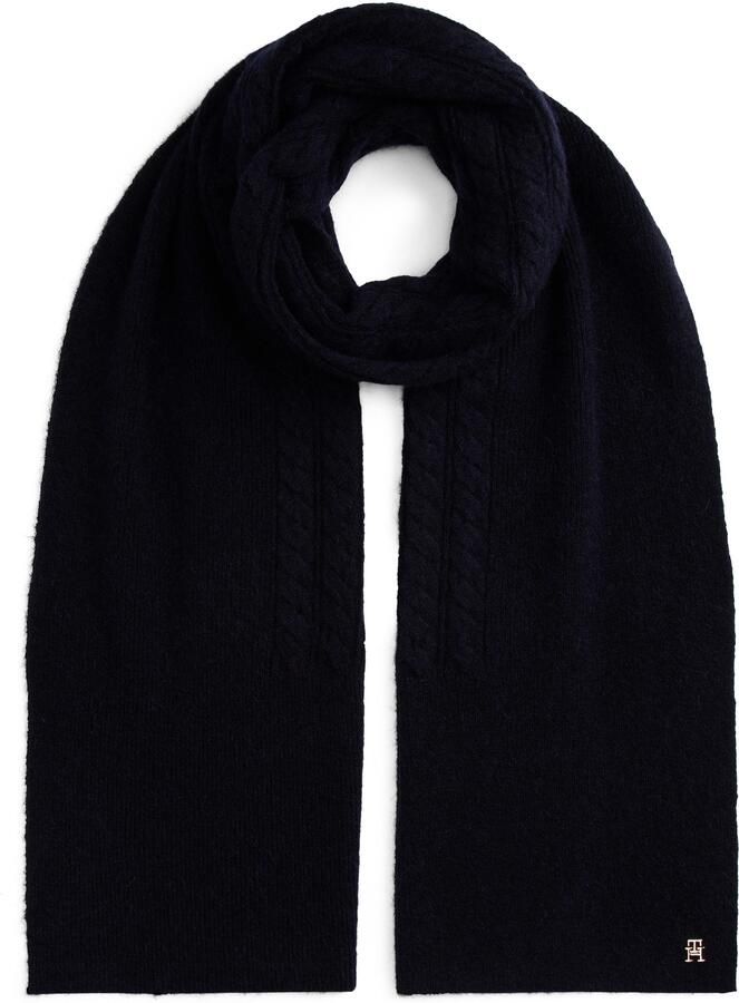 Tommy Hilfiger Sjaal ELEVATED CHIC FLUFFY van kabelbreisel ca. 190 x 35 cm pluizig - Foto 4